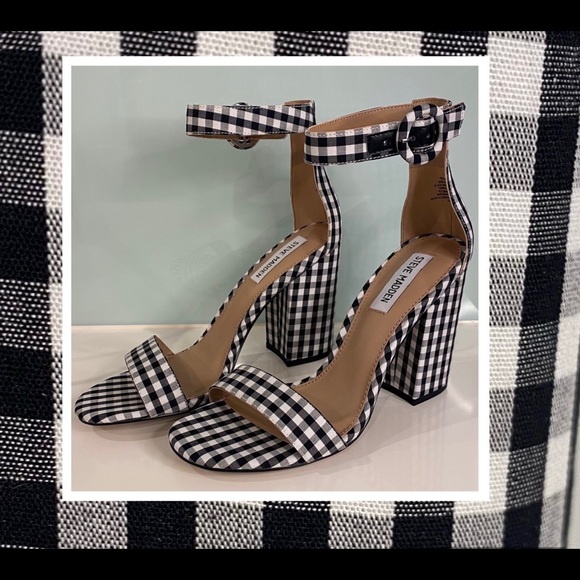 Steve Madden Shoes - Steve Madden Friday gingham high heeled sandal 8